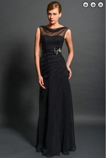 

Formal party gown crystal vestido de festa robe de soiree 2018 fashion black long evening elegant mother of the bride dresses
