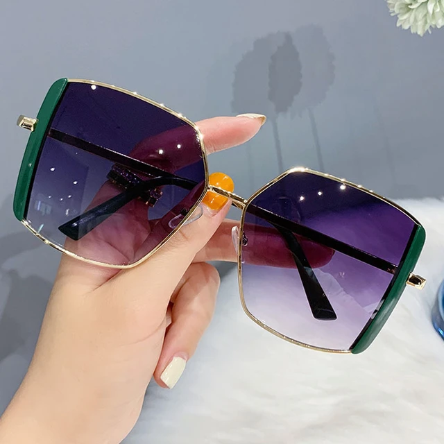 Fashion Big Frame Sunglasses Men And Women Eyewear Retro Square Sunglasses  Trend Glasses