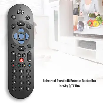 

Replacement Universal Plastic IR Remote Control Controller for Sky Q TV Box Coontroller Black