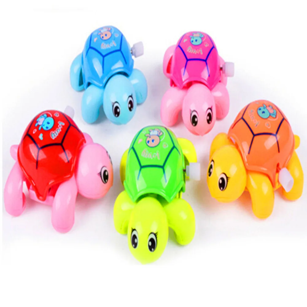 Cute Cartoon Animal Clockwork Tortoise Baby Turtles Toys Infant Crawling Wind UpToy Educational Kids Classic Toy Random Color