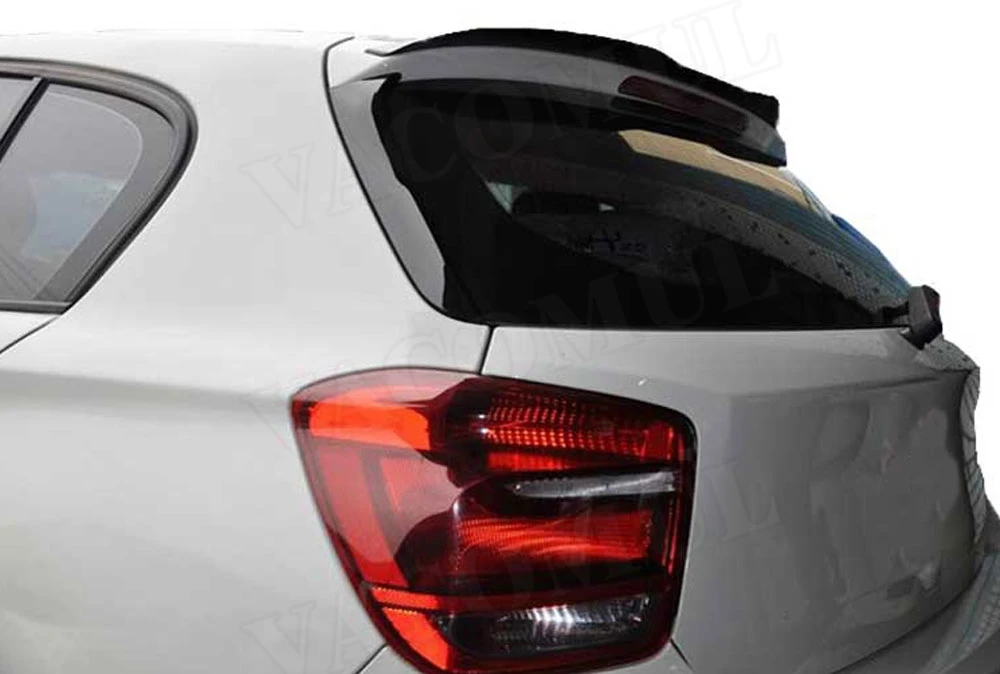 Для BMW 1 серии F20 F21 116i 120i 118i M135i спойлер 2012- Max стиль задний верхний спойлер сторона крылья отделка Наклейка ABS черный