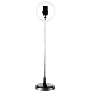 

Selfie Ring Light with Stand Phone Holder Foldable Ring Light Led Light,Live Lighting Adjustable Brightness Black