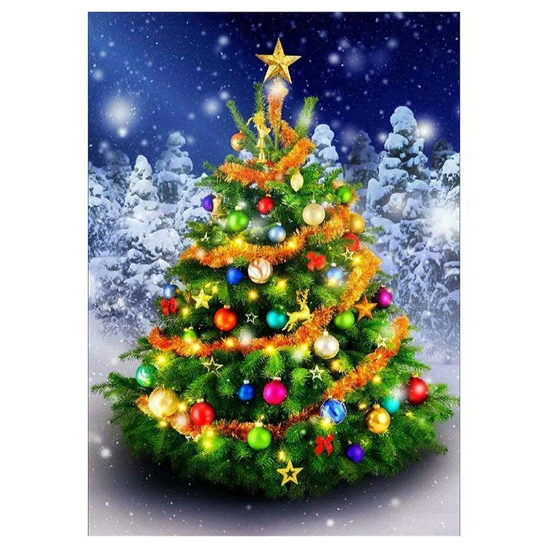 

Full Round Drill 5D DIY Diamond Painting Christmas Tree Embroidery Cross Stitch 5D Home Decor Gift
