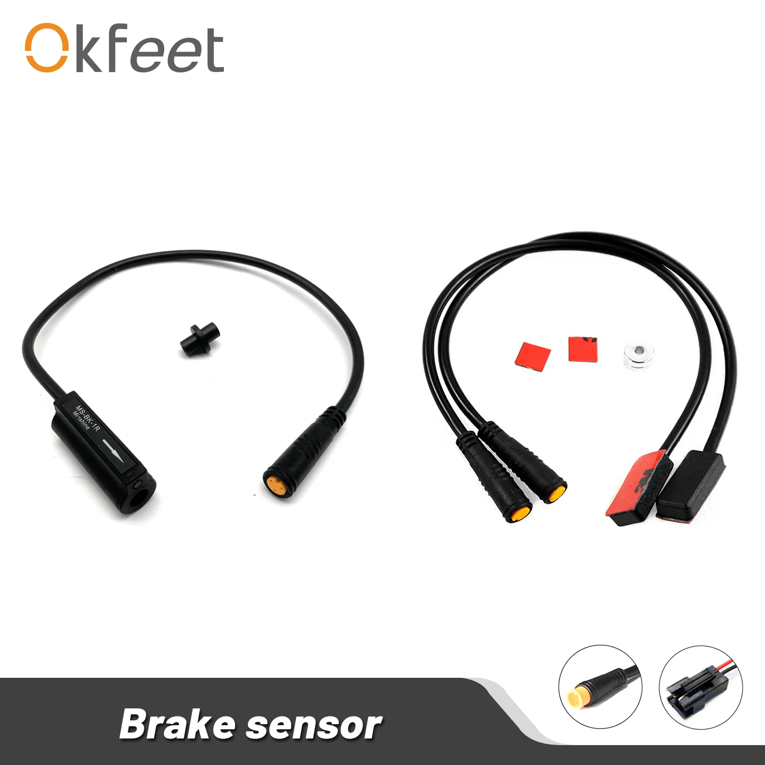 Датчик тормоза Okfeet MS BK 2R, водонепроницаемый соединитель для электрического велосипеда, механический гидравлический датчик тормоза для электровелосипеда