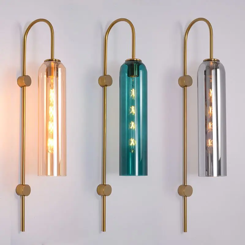 

Light luxury wall lamp sitting room setting wall lamp simple modern creative personality American bedroom bedside lamp Nordic po