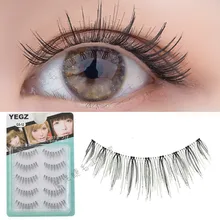 YOKPN новые модные натуральные накладные ресницы японские ресницы повседневный легкий макияж телесный Макияж Мягкие Накладные ресницы 5 пар