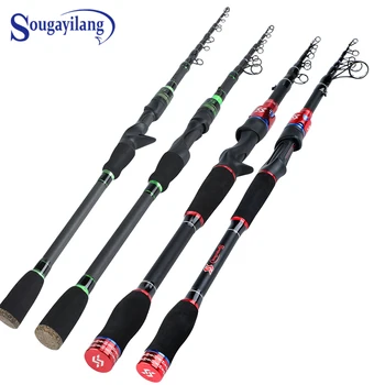 

Sougayilang 24 Ton Carbon Telescopic Lure Fishing Rod Spinning Casting Ultra Light Portable Travel Camp Rods Pole