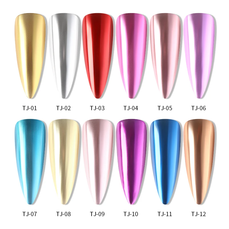 Mirror Nail Air Cushion Magic Powder Convenience Pen Nail Powder Glitter Mirror Effect Manicure Nails Tips Pigment Dust nail powder nail pigment