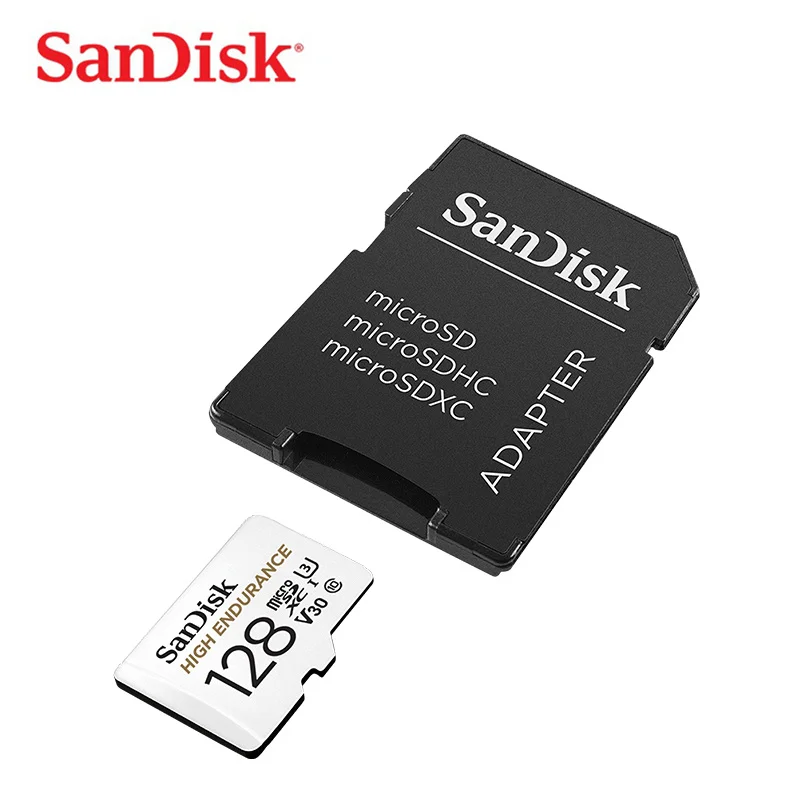 Карта памяти SanDisk 128 ГБ высокая выносливость Micro sd карта 128 ГБ UHS-I класс 10 U3 V30 Microsd TF/SD карта для мониторинга видео