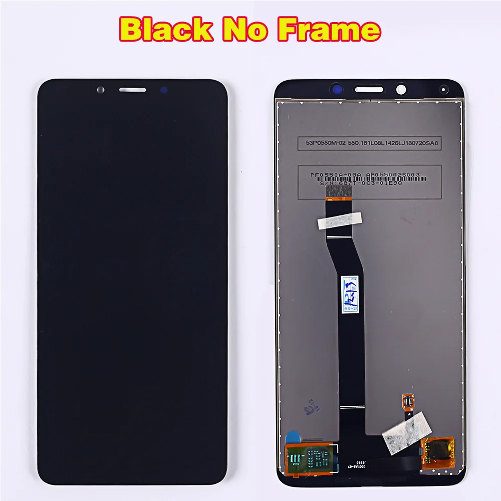 Vancca LCD Display For Xiaomi Redmi 6A / Redmi 6 touch screen Digitizer Assembly Frame with Free Tempered Glass and Tools - Цвет: Black without Frame