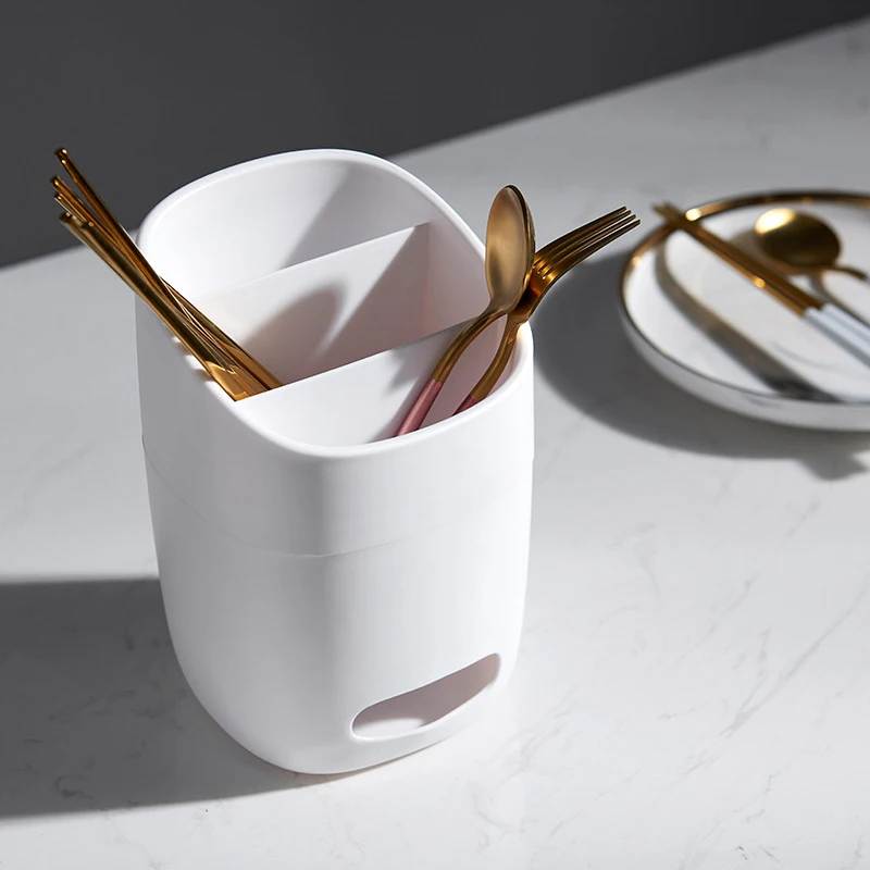 Ведро для слива столовых приборов коробка хранения ножей и вилок пластиковая