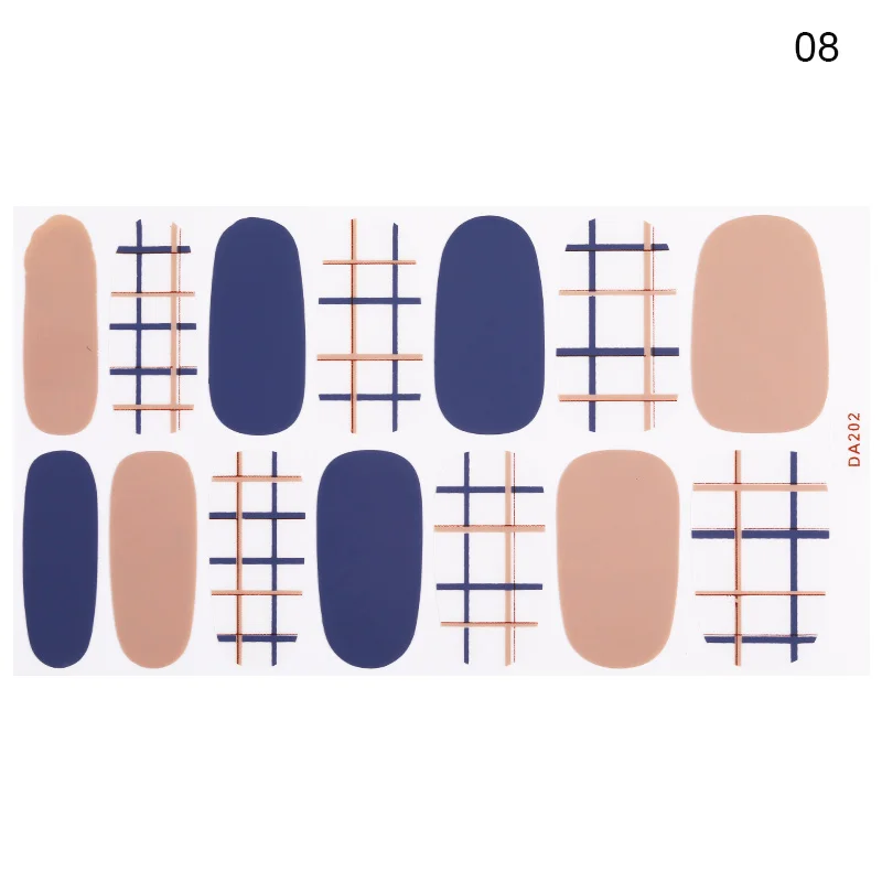 14 шт./Лист Цветы Ногтей Обертывания Красная Роза Nail Art Полный Наклейки BORN PRETTY MDS1013#23251 - Цвет: DA202