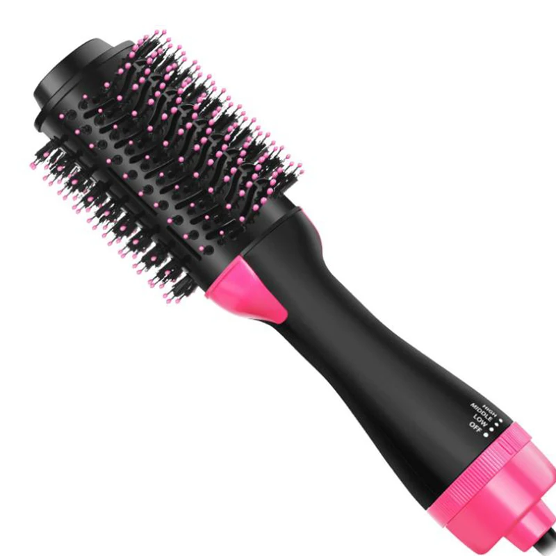 

Electric Heating Comb Hair Straightener Curler Professional Salon One Step Dry/Wet Two Using Hair Dryer Brush Negative Ion