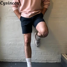 CYSINCOS, летние хлопковые шорты, мужские Модные брендовые пляжные шорты, дышащие мужские повседневные шорты, удобные, размера плюс, крутые шорты