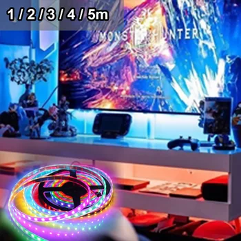 

Waterproof Bluetooth Controller RGB LED Strip Light Tape SMD 5050 Flexible Adhesive Strips for TV background Stage Decoration