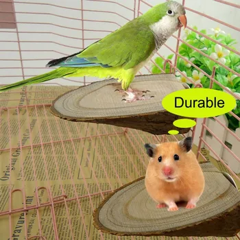 

Pet Bird Parrot Wood Platform Stand Rack Toy Hamster Branch Perches For Bird Cage Toys Springboard samll Pet Supplies