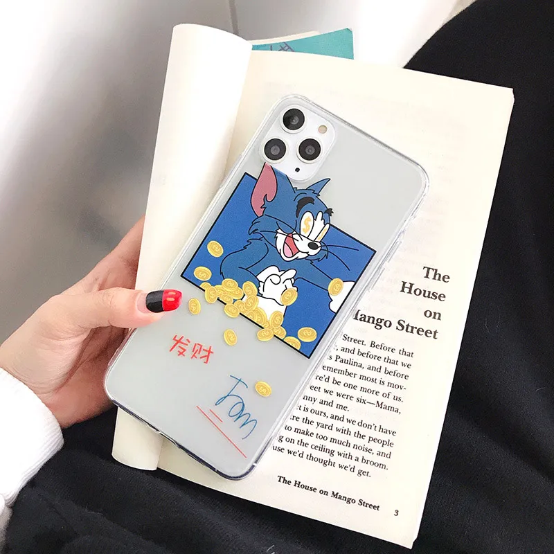Мультяшный чехол для телефона с кошкой и мышкой для iPhone X, XR, Xs, Max, 8, 7, 6, 6s Plus, 11 Pro, Max, Ультратонкий Мягкий чехол-накладка из ТПУ - Цвет: 2