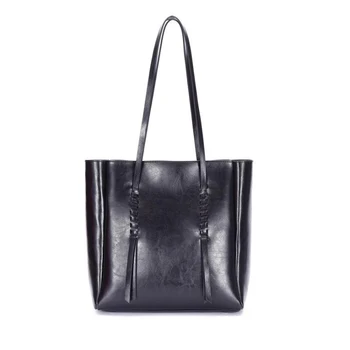 

Genuine Leather Women Tote Bag Big Size Laptop Working Use Female Shoulder Bag Luxury Style Purse