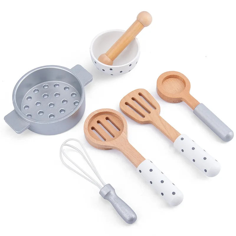 DIY Wooden Kitchen Toy Pretend Play Simulation Model Set Cutting Fruit Vegetable Educational Toys Gift For Children Kids Girls