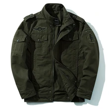 

Workwear Large Size Men's Wear 2021 Spring and Autumn Coat Cotton Washing Jacket with Epaulets Stand Collar Jacket Clothes,8331