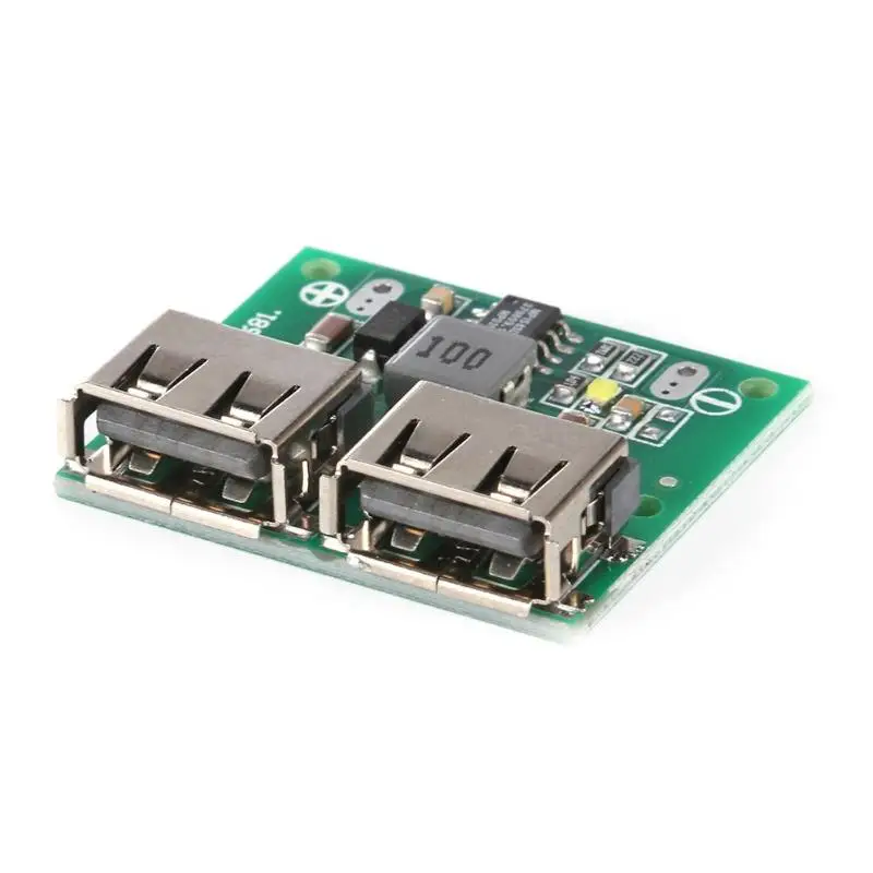 Плата понижающего напряжения с двумя USB портами от 9 В/12 В/24 В до 5 3 А быстрое