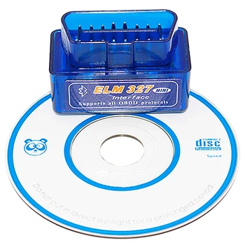 

New Obd V2.1 Mini Elm327 Obd2 Bluetooth Auto Scanner Obdii 2 Car Elm 327 Tester Diagnostic Tool For Android Windows Symbian(Blue