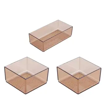 

3pcs Plastic Storage Drawers Desk Sundries Storage Drawers Compartment Storage Box Multifunctional Storage Container