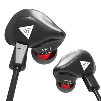 

HiFi earbuds metal ear buds noise reduction QKZ VK3 ear phones with microphone in-ear earbuds stereo earphones fone de ouvido