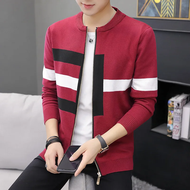 Mens Sweater Fashion Men Knitting Cardigan Zipper Cardigan Sweater Male Various Flower Pattern Leisure Sweater Cardigan Male