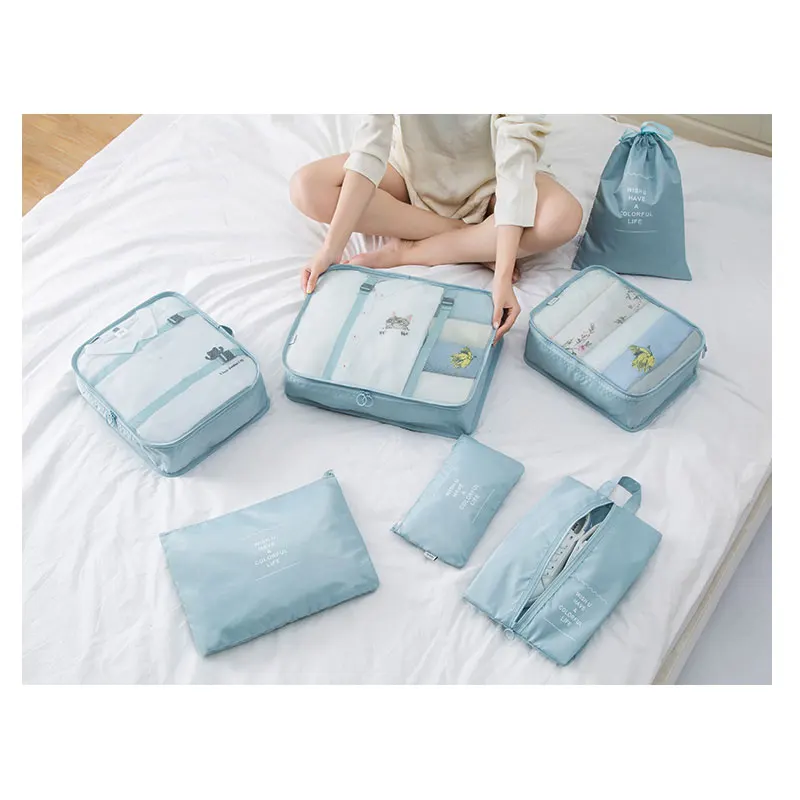 7 шт./компл. Набор кубиков для упаковки одежды дорожные Органайзеры хранения