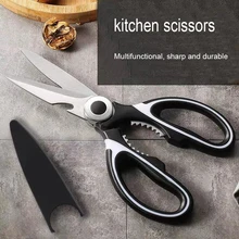 Tesoura de cozinha tesoura de carne tesoura de cozinha multiuso afiada tesoura de alimentos para frango, aves, peixe