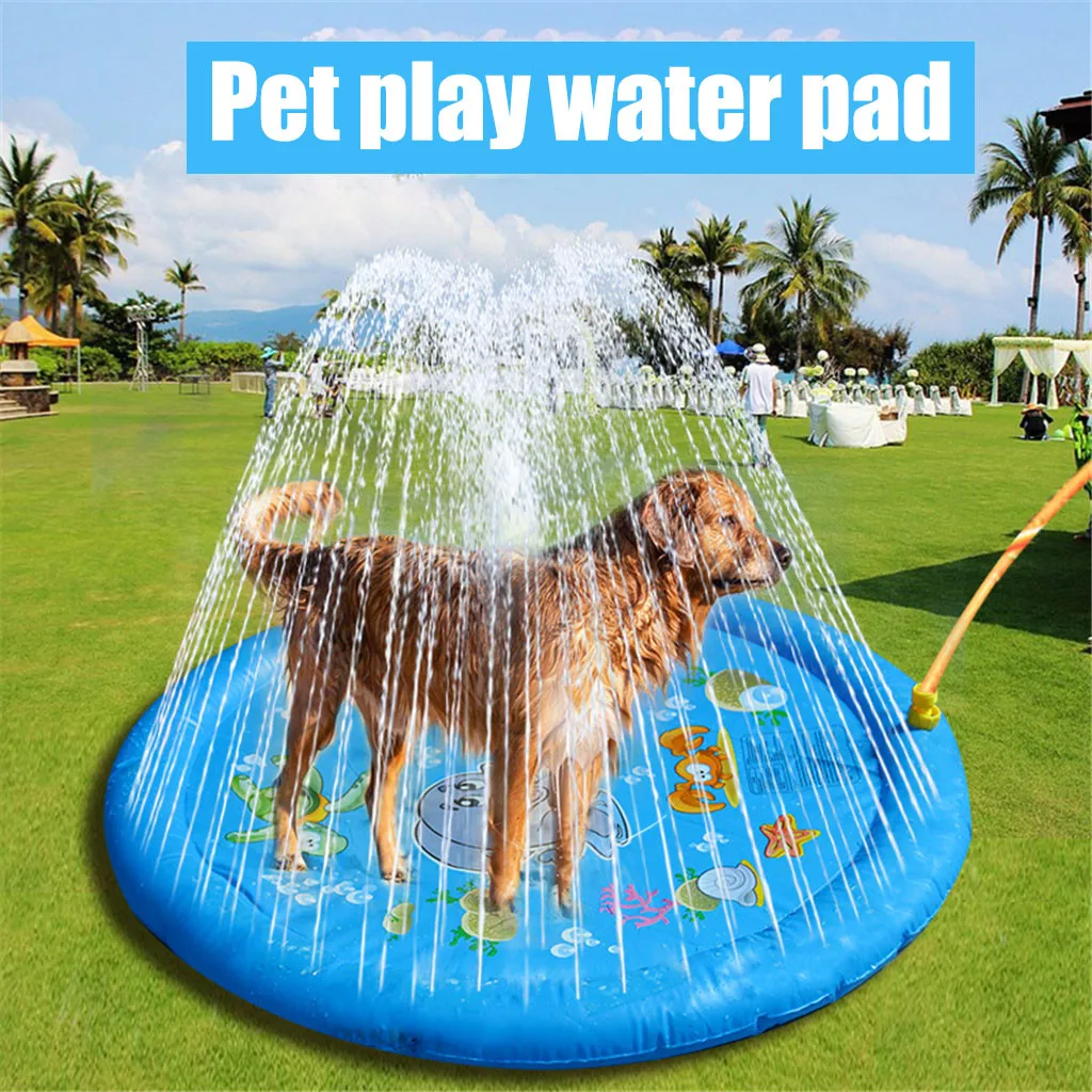 Drop shipping Kids Water Sprinkler Inflatable Pad Spray Water Pool Outdoor Games Play Mat Toy above ground swimming pool
