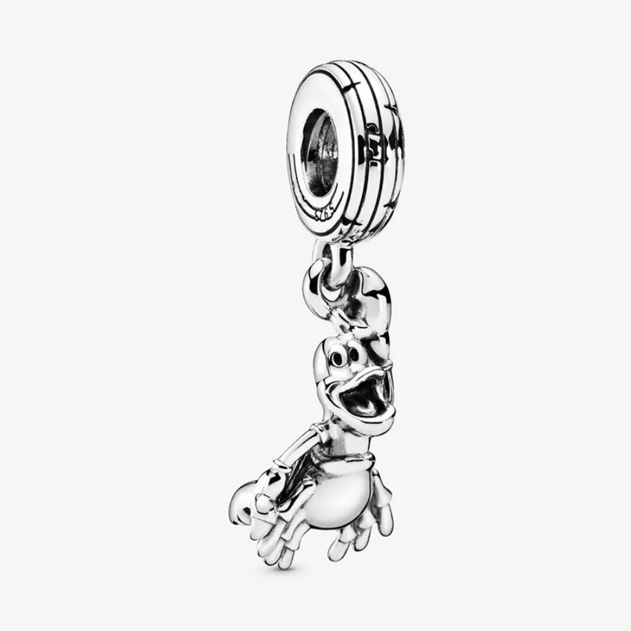 

New Arrival 925 Sterling Silver Beads The Little Mermaid Sebastian Dangle Charm fit Original Pandora Bracelets Women DIY Jewelry