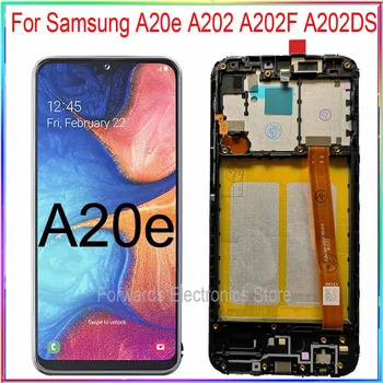 

For Samsung A20e LCD screen display A202 A202F A202DS with touch with frame assembly