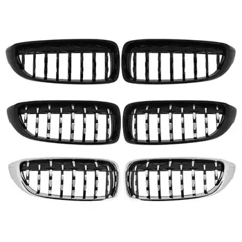 

1 Pair Front Kidney Grill Grilles Simplicity Meteor Bright Black Durable Practical for BMW 4 Series F32 F33 F36 F82 F83 M4 13-17
