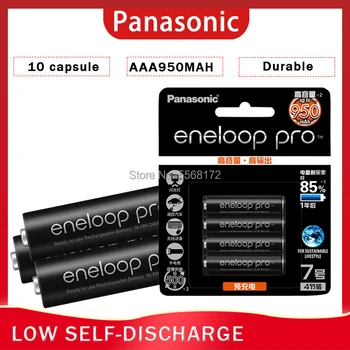 

10pcs 1.2v 950mAh nickel metal hydride panasonic original battery Pro AAA battery for flashlight toy precharge rechargeable