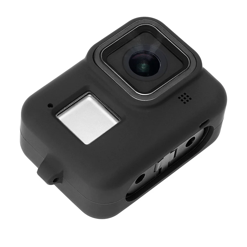 Suptig для Gopro аксессуары мягкий чехол силиконовый защитный корпус+ защитный ремешок для GoPro Hero 8 черный крепление для камеры