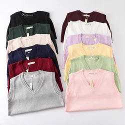JK Uniforms Solid Color Vest Japanese School Uniform Campus Feng British Wind Cute School Uniform