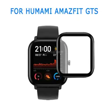 

1 2 3 5PCS 3D Curved Edge Full Coverage Soft Clear Protective Film Cover For Amazfit GTS LCD Screen Protector Guard not Glass