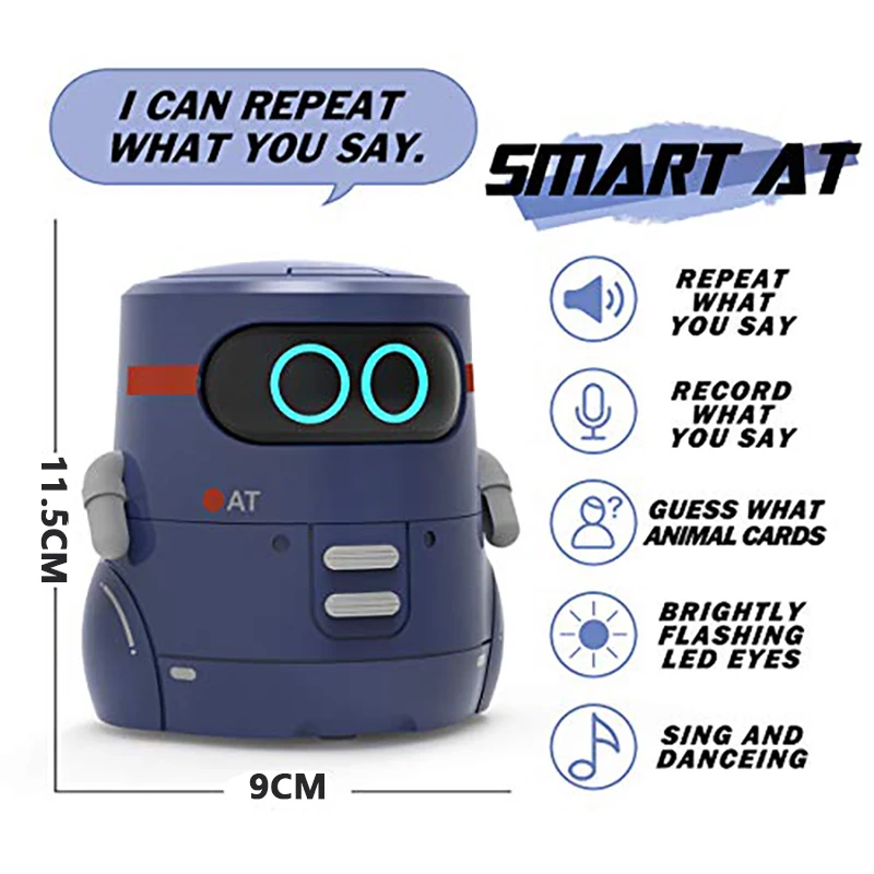 Smart Rc Robot Toy For Kids Touch Functional Robot Present with  Interactive Electronic Robot Toy With Dance Music Walking 4