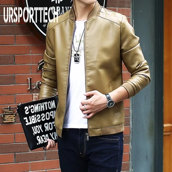 

Mens PU Leather Jackets Coats Motorcycle Biker Faux Leather Jacket Men Autumn Winter Clothes Male Classic Winderbreaker Coat