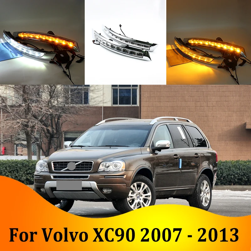 Светодиодные дневные ходовые огсветильник для Volvo XC90 противотуманные фары 2007-2013