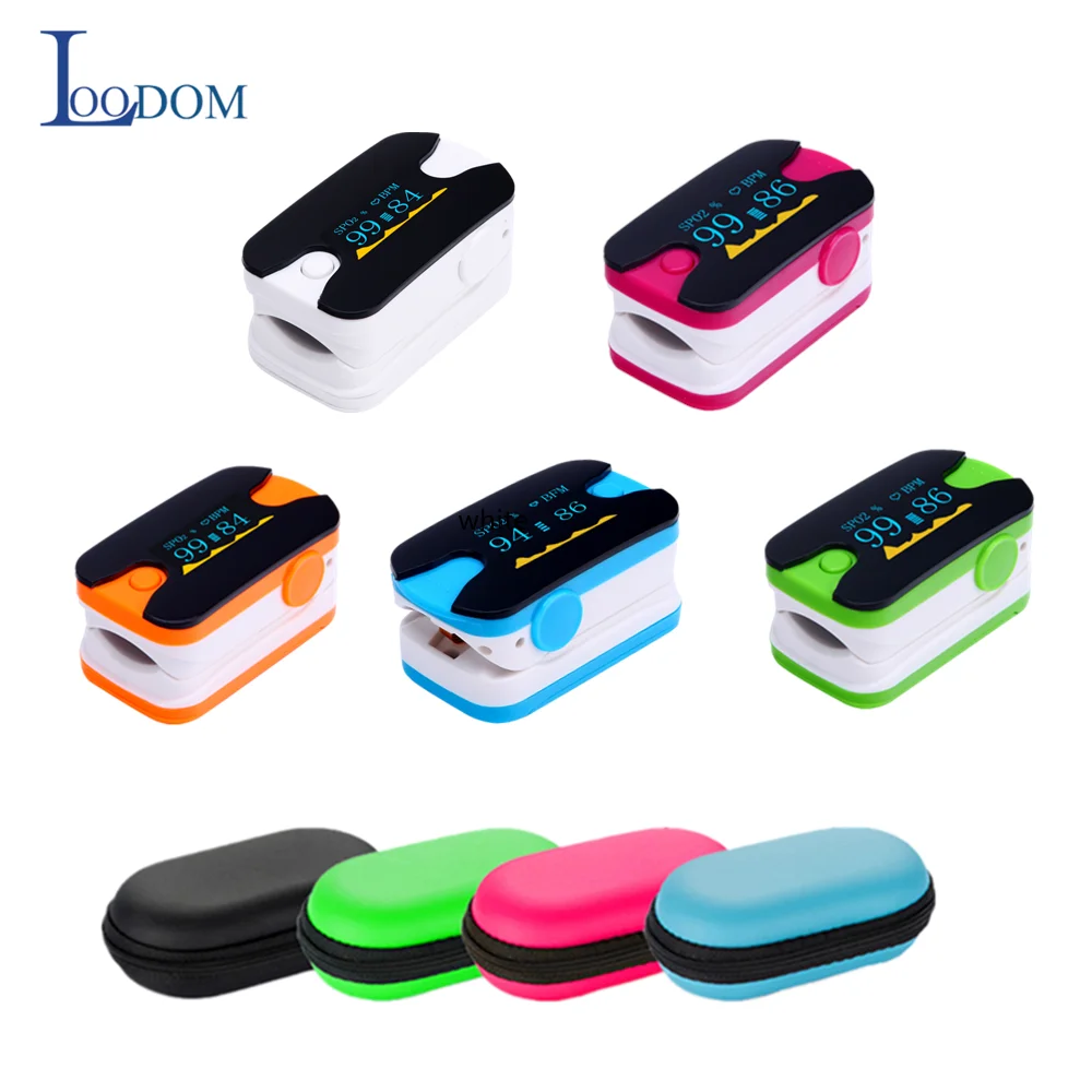 

Loodom Finger Pulse Oximeter Oxygen Monitor OLED Pulse Oximeter Fingertip Oximetro de pulso de dedo heart rate monitor