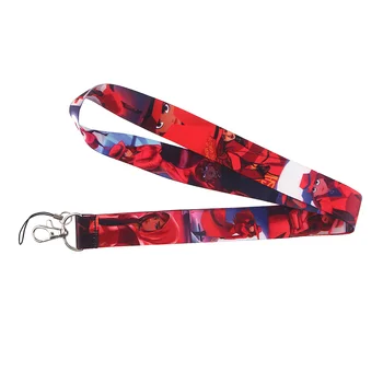 

SP254 Wholesale 20pcs/lot Cool Girl Cartoon Lanyard Neck Strap for key ID Card Cellphone Straps Badge Holder DIY Hanging Rope