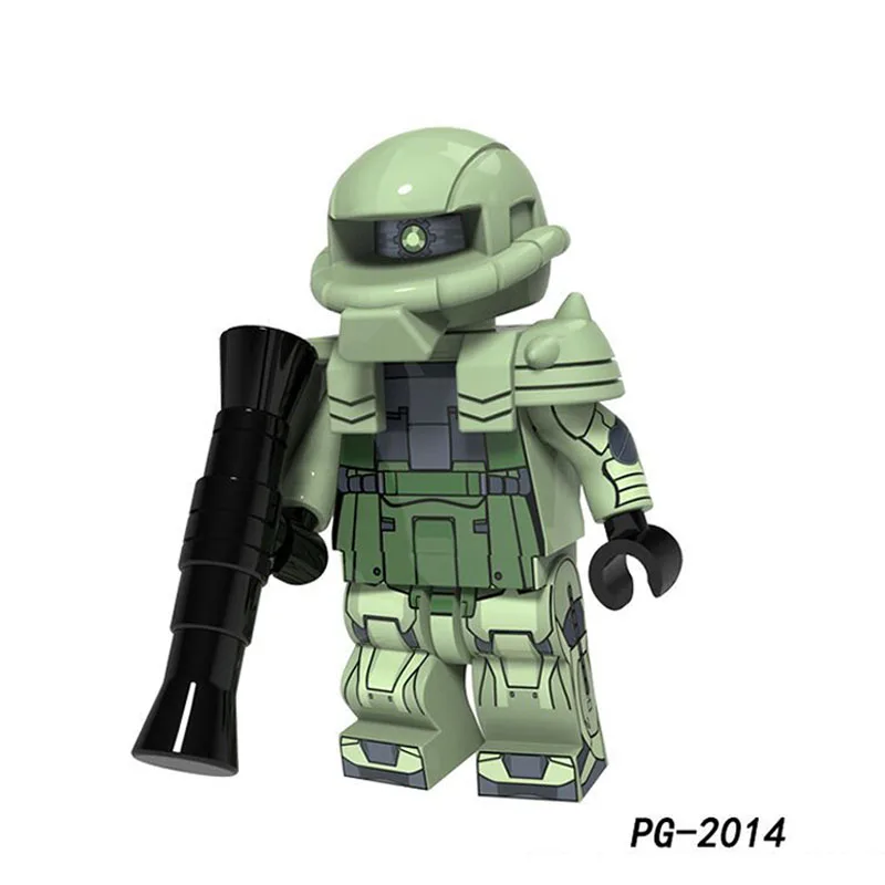 Mech Warrior Zakuu with Weapon Machine Robot M S Suit Mini Action Figures Building Blocks Bricks for Children Toys Boys Gifts