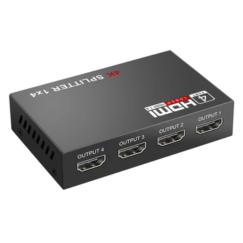 

Full HD HDMI Splitter Amplifier Repeater 1080P 4K 4 Port Hub 3D 1 in 4 Out 1X4 US Plug