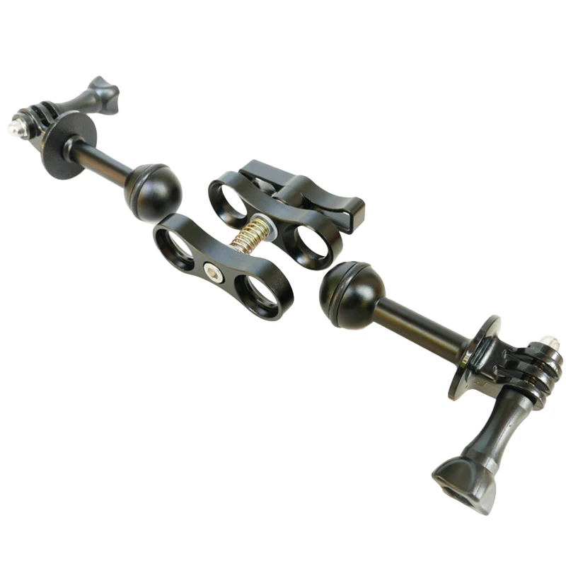 1Piece Cnc Aluminum Diving Light Arm Ball Head Butterfly Clip Arm For Gopro Camera Spare Parts
