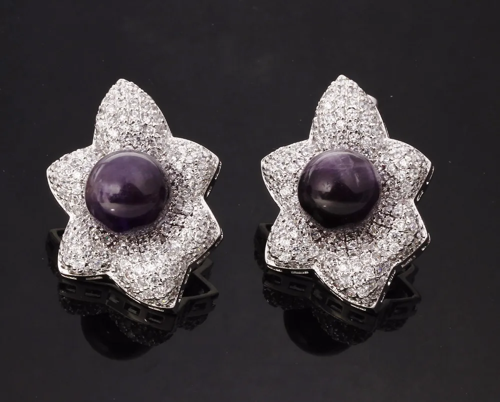 amethyst stone earrings