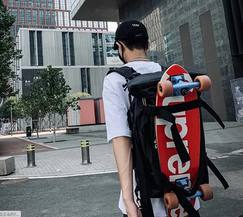 

High Capacity Chic Streetwear Backpack Cool Style Cloth Travel Laptop Bags Waterproof Unisex Hip Hop Oxford Bags Heuptas D916