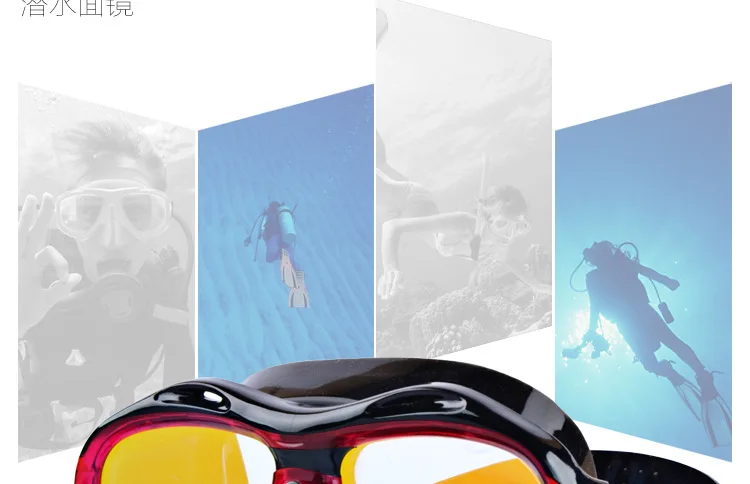 Colorful electroplating goggles Snorkeling equipment Colorful snorkeling mirror Swimming goggles breathing tube set
